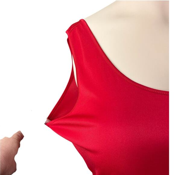 Unknown Brand Silky Feeling Dress Tank Top Size 2X in Red - Picture 6 of 7